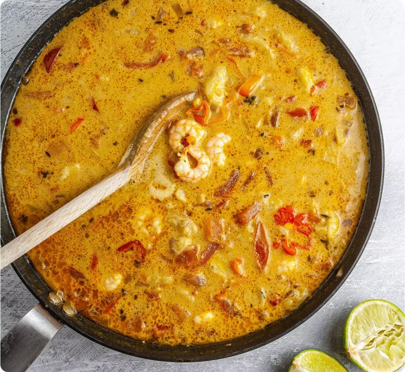 Prawns and Banana Curry