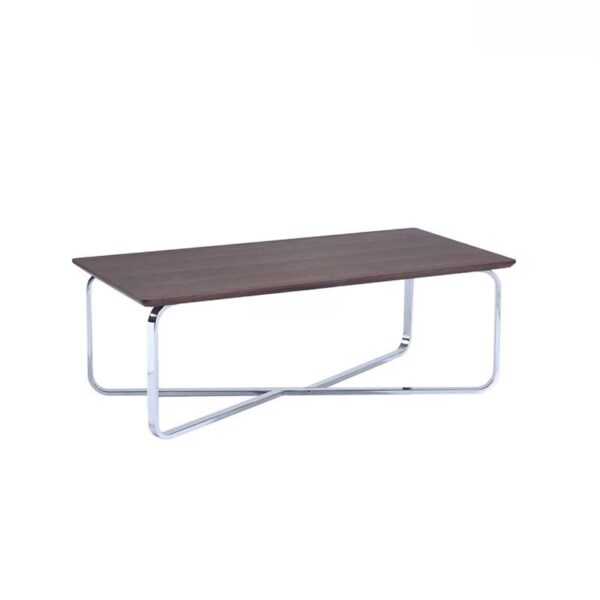 Bàn trà veneer gỗ hiện đại chân inox GT29839