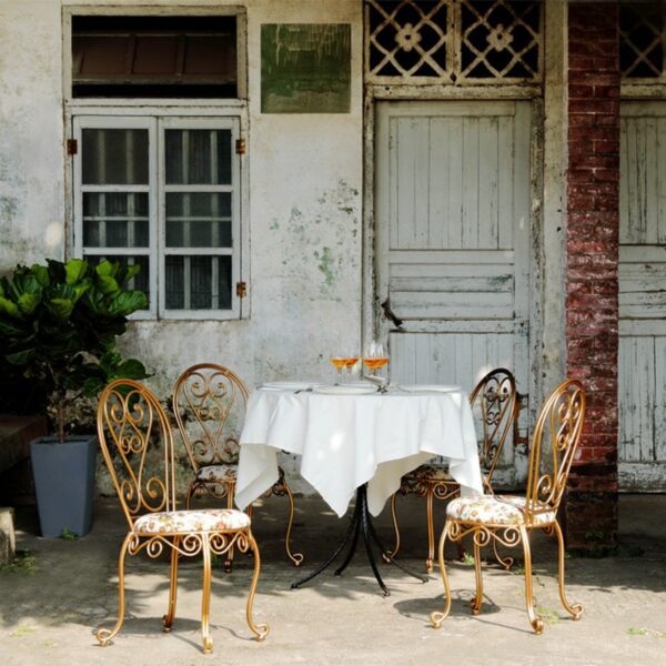 Ghế Bistro Retro Khung Sắt Gỗ Ép - GC29984
