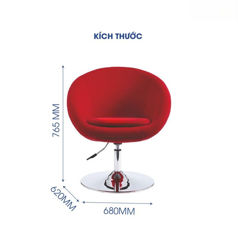 Ghế phòng chờ chân xoay bọc vải nỉ ANETO WS30987