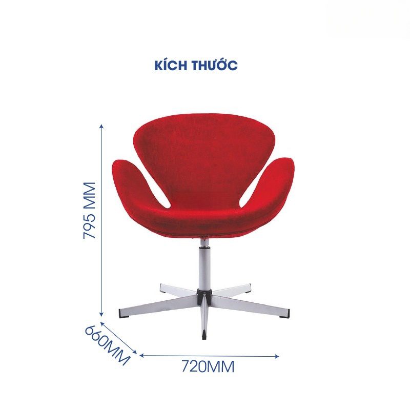 Ghế chờ hiện đại chân xoay WS30966