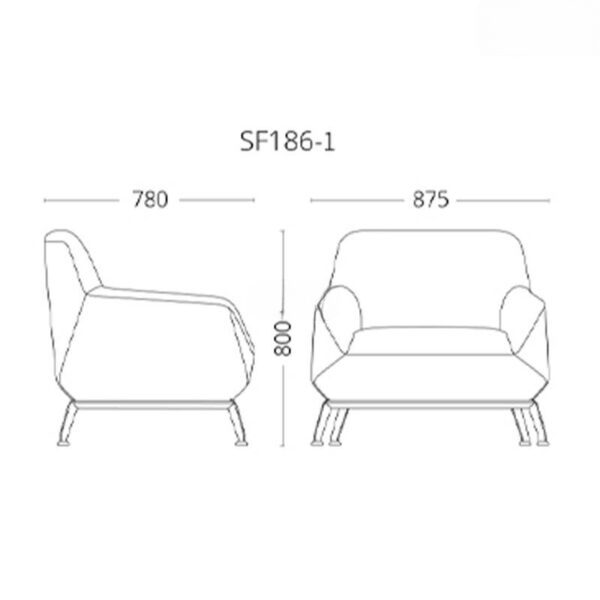 Sofa đơn bọc da cao cấp ANETO SI31634