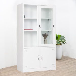 Tủ Hồ Sơ Thép 3 Cánh Kính Đa Năng TS32069