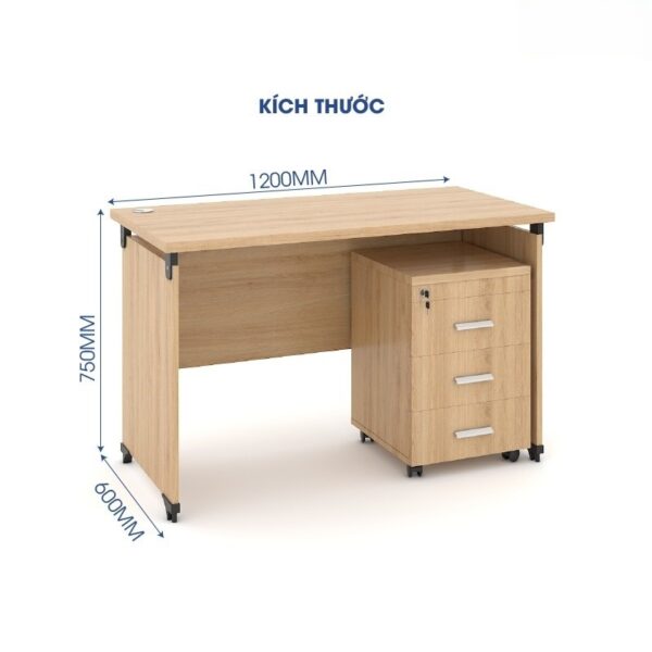 Bàn làm việc văn phòng 1m2 ANETO WK33531