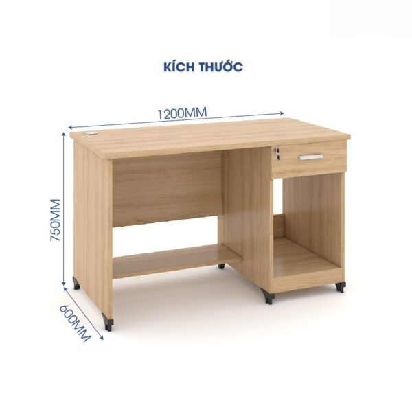 Bàn làm việc văn phòng 1m2 ANETO WK33584