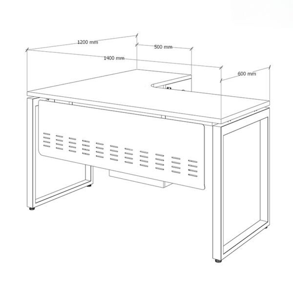 Bàn làm việc văn phòng 1m4 ANETO WK33836