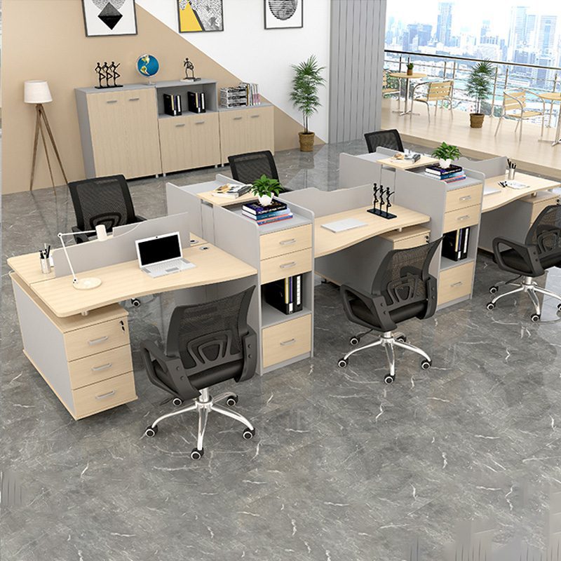 Cụm Bàn Làm Việc Hiện Đại Cho 3 Người W334911