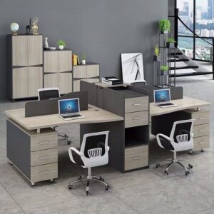 Cụm bàn làm việc 4 người cao cấp W434788