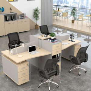 Cụm bàn làm việc 4 người cao cấp W434788
