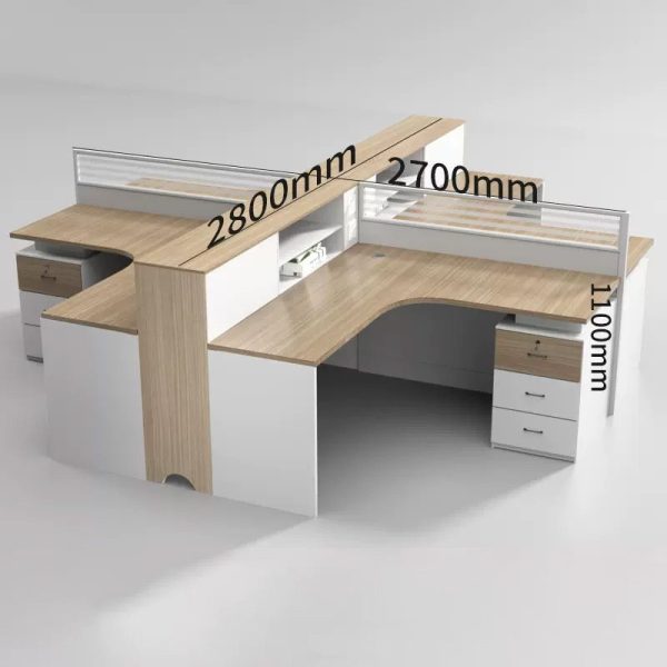 Cụm bàn làm việc nhóm 4 người cao cấp ANETO WC34496 Cụm bàn làm việc nhóm 4 người cao cấp ANETO WC34496