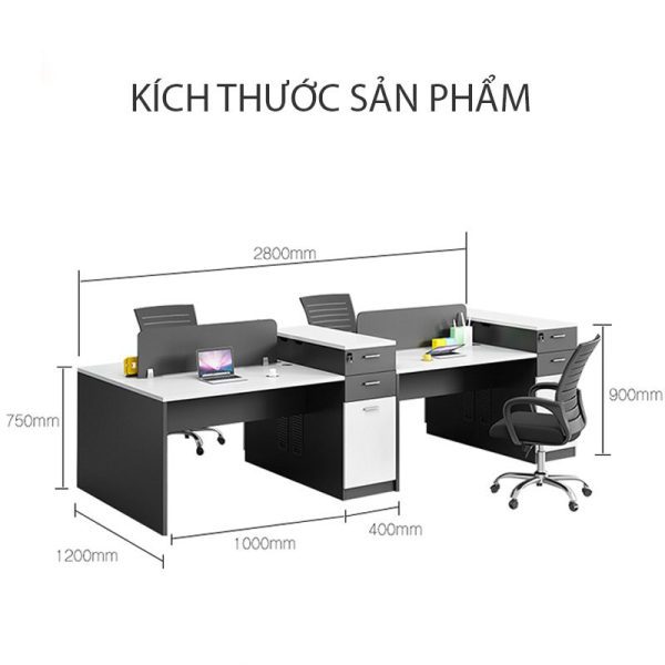 Cụm bàn làm việc 2 người ANETO WC34595 Cụm bàn làm việc 2 người ANETO WC34595