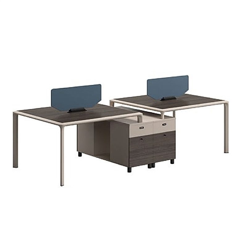 Cụm bàn làm việc 4 Người 3m ANETO W434766 ALT: Cụm bàn làm việc 4 người 3m ANETO W434766 - Góc nhìn thực tế