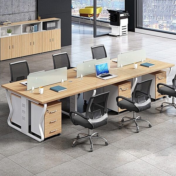 Cụm Bàn Làm Việc 6 Người Hiện Đại W634711