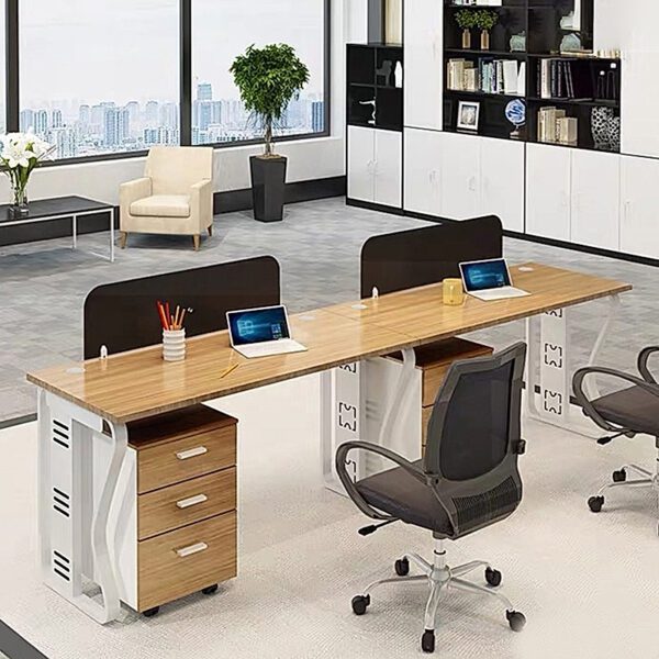 Cụm bàn làm việc nhóm 4 người hiện đại W434835