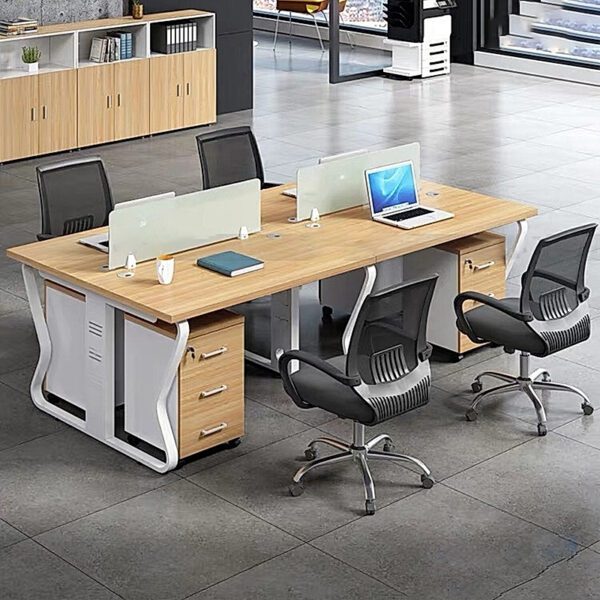 Cụm bàn làm việc nhóm 4 người hiện đại W434835