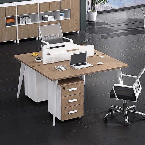 Cụm bàn làm việc 4 người hiện đại W434813