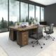 Cụm bàn làm việc văn phòng 4 người 2m4 W434827
