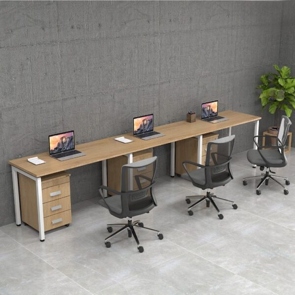 Cụm bàn làm việc 3 người hiện đại W334916