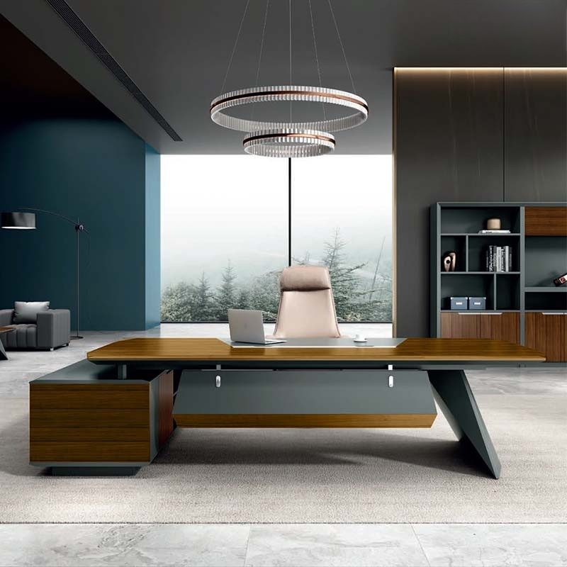 Bàn giám đốc 2m6 chân thép MS36150 - Góc nhìn tổng thể