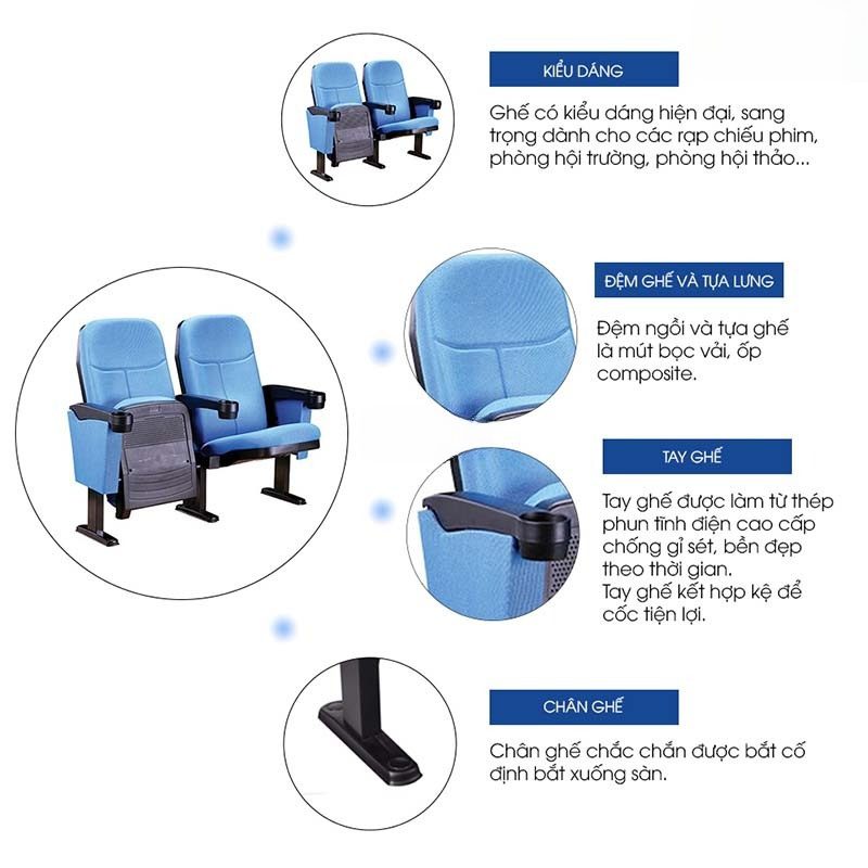 Ghế rạp chiếu phim ANETO CM36246 Ghế rạp chiếu phim ANETO CM36246