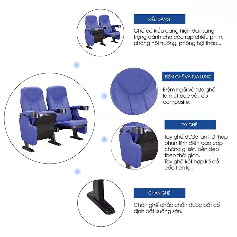 Ghế Rạp Chiếu Phim Cao Cấp CM36242 Ghế Rạp Chiếu Phim Cao Cấp CM36242