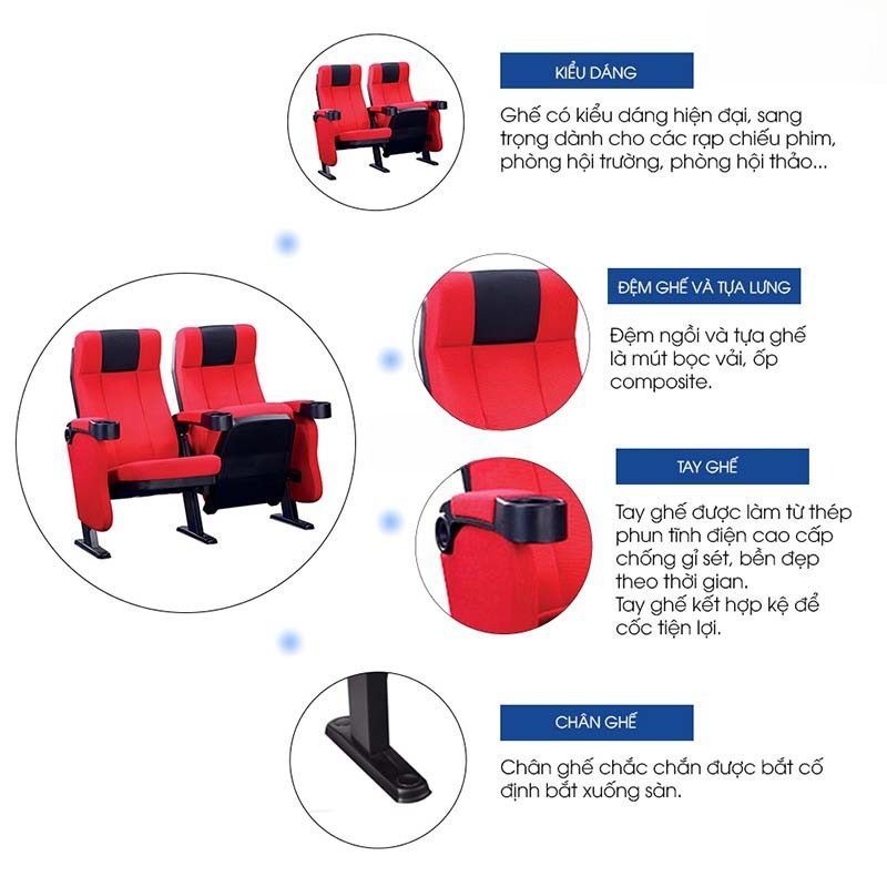 Ghế Rạp Chiếu Phim Cao Cấp CM36238 Ghế Rạp Chiếu Phim Cao Cấp CM36238