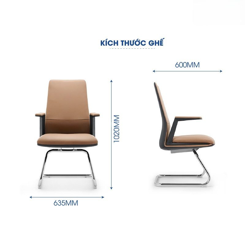 Ghế văn phòng da cao cấp KQ36958 Ghế văn phòng da cao cấp KQ36958