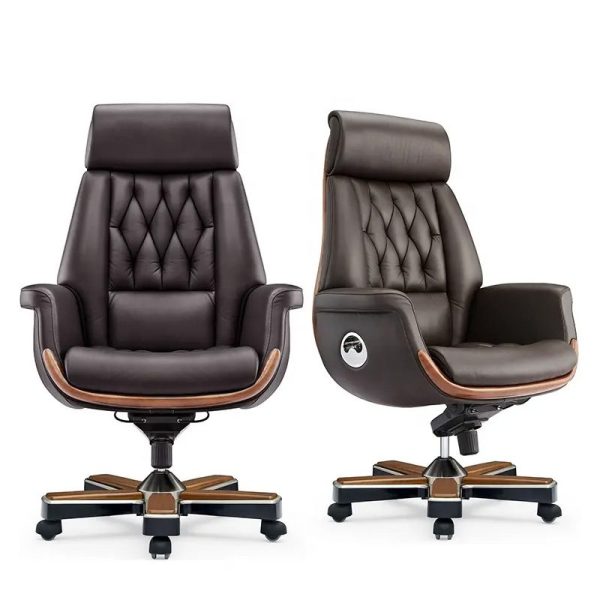 Ghế giám đốc bọc da Ý sang trọng LD37427 Ghế giám đốc bọc da Ý sang trọng LD37427