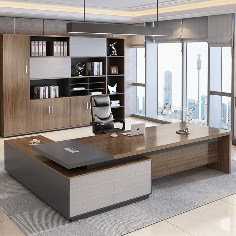 Bàn giám đốc gỗ công nghiệp chữ L Bàn giám đốc gỗ công nghiệp chữ L