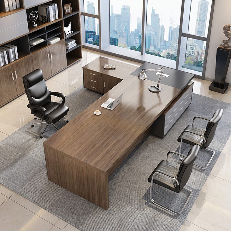 Bàn giám đốc gỗ công nghiệp chữ L Bàn giám đốc gỗ công nghiệp chữ L