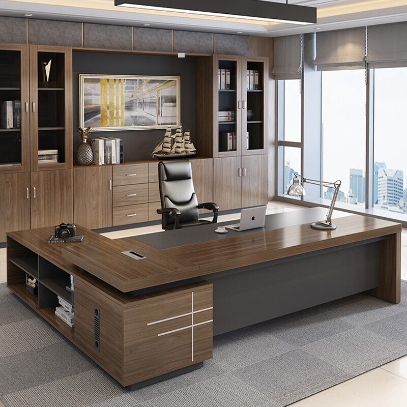 Bàn giám đốc gỗ công nghiệp chữ L Bàn giám đốc gỗ công nghiệp chữ L