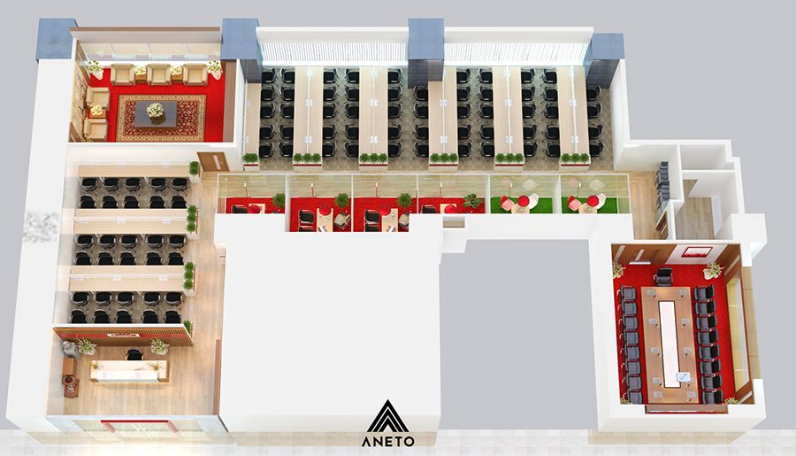 Thiết kế cải tạo nội thất văn phòng Green park