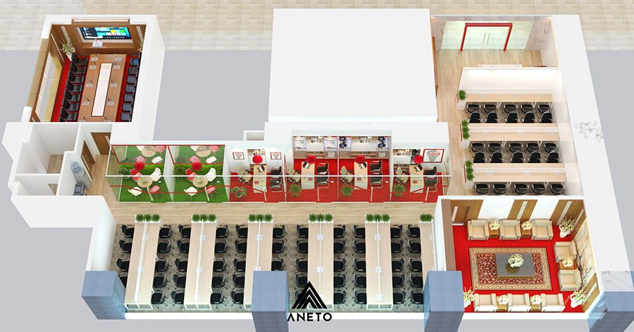 Thiết kế cải tạo nội thất văn phòng Green park