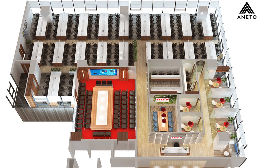 Thiết kế cải tạo nội thất văn phòng TTC tòa nhà RICHY