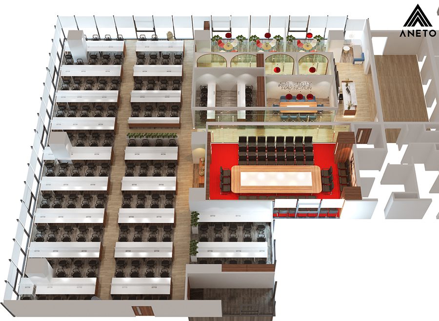 Thiết kế cải tạo nội thất văn phòng TTC tòa nhà RICHY