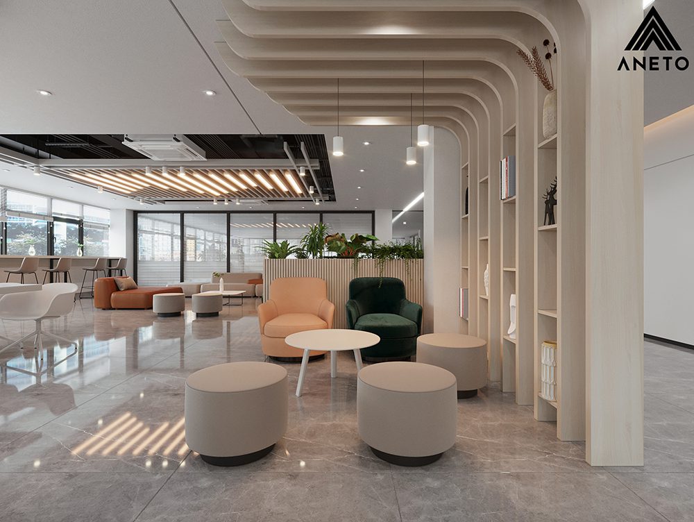 Thiết kế văn phòng diện tích 100m2 tối ưu không gian Thiết kế văn phòng diện tích 100m2 tối ưu không gian