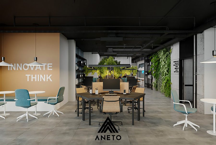 Thiết kế văn phòng diện tích 100m2 tối ưu không gian Thiết kế văn phòng diện tích 100m2 tối ưu không gian