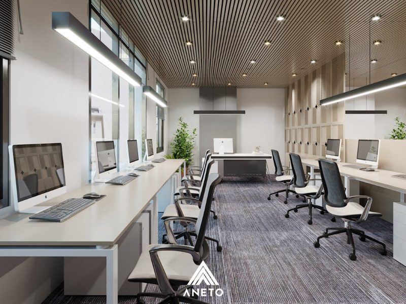 Văn phòng nhà ống sự kết hợp giữa chức năng và thẩm mỹ