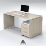 Bàn làm việc chữ u kèm hộc hiện đại