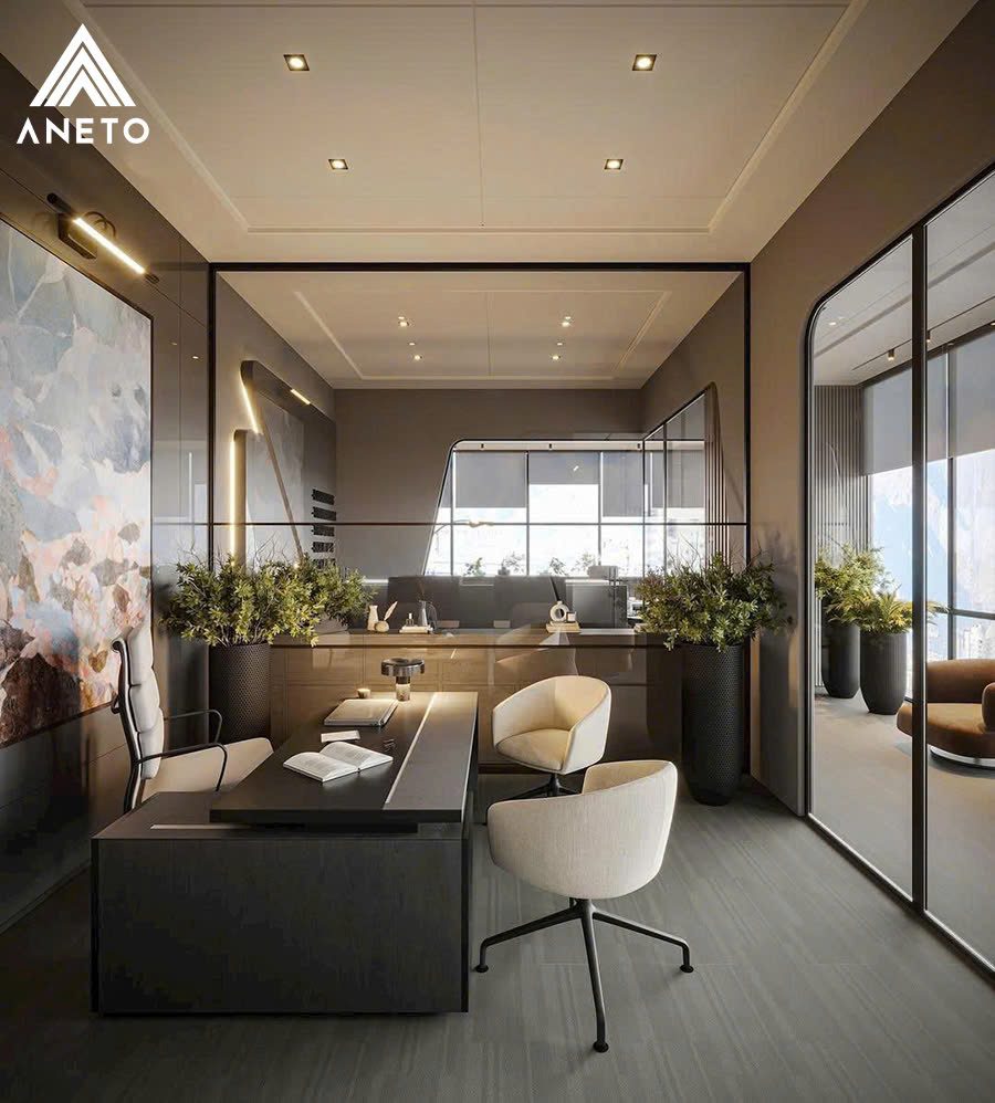 Thiết kế văn phòng làm việc – giao dịch 90m² Thiết kế văn phòng làm việc – giao dịch 90m²