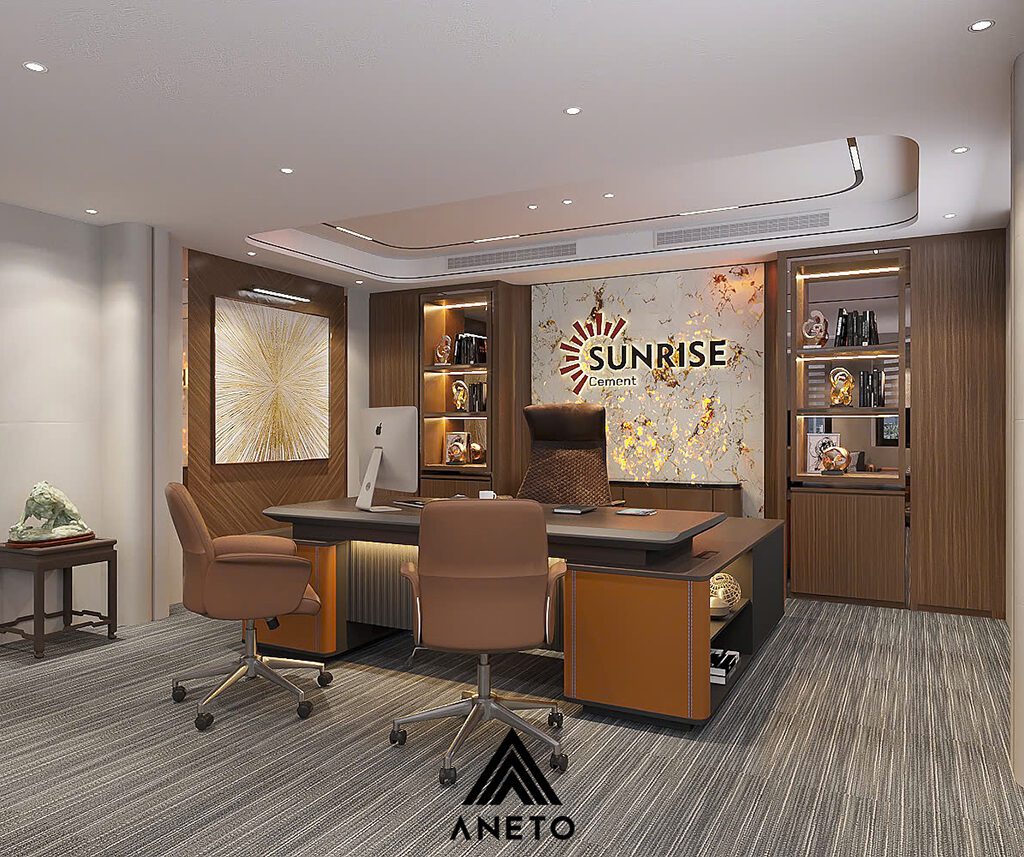 thiết kế văn phòng giám đốc hiện đại