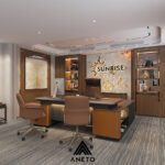 thiết kế văn phòng giám đốc hiện đại