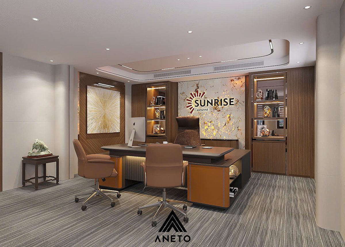 thiết kế văn phòng giám đốc hiện đại