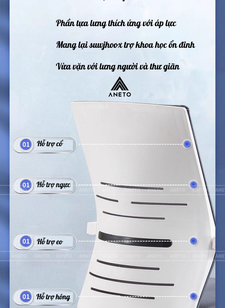 Ghế Chân Quỳ ANETO – Sự Lựa Chọn Hoàn Hảo Cho Văn Phòng Hiện Đại