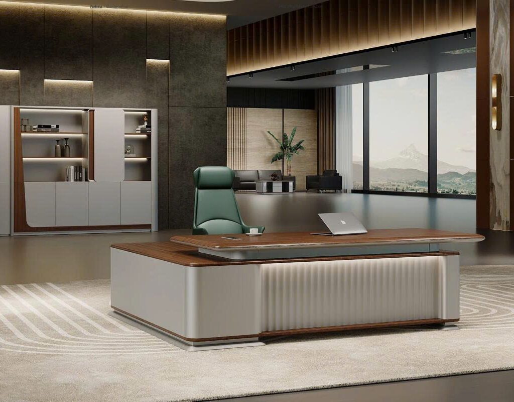 Combo bàn tủ lãnh đạo – Biểu tượng của đẳng cấp và phong thuỷ quyền uy