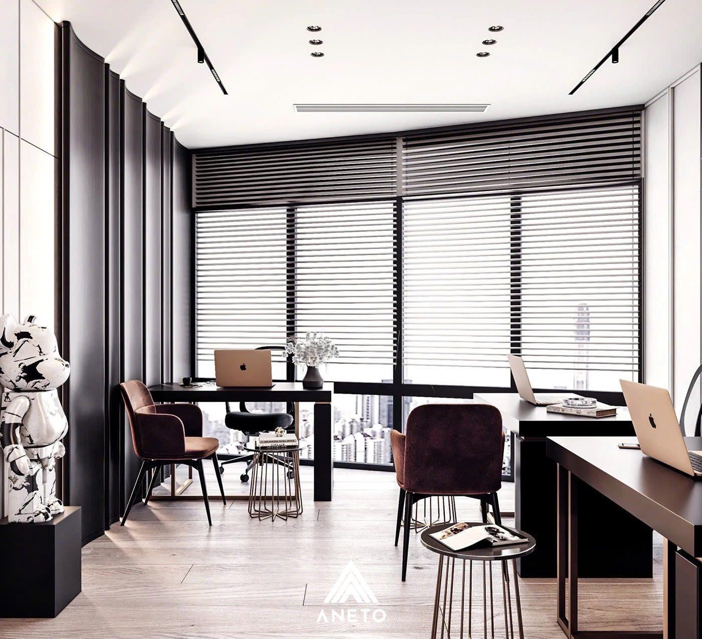 Thiết kế văn phòng cân bằng ánh sáng tự nhiên và nhân tạo tạo nên môi trường làm việc tối ưu