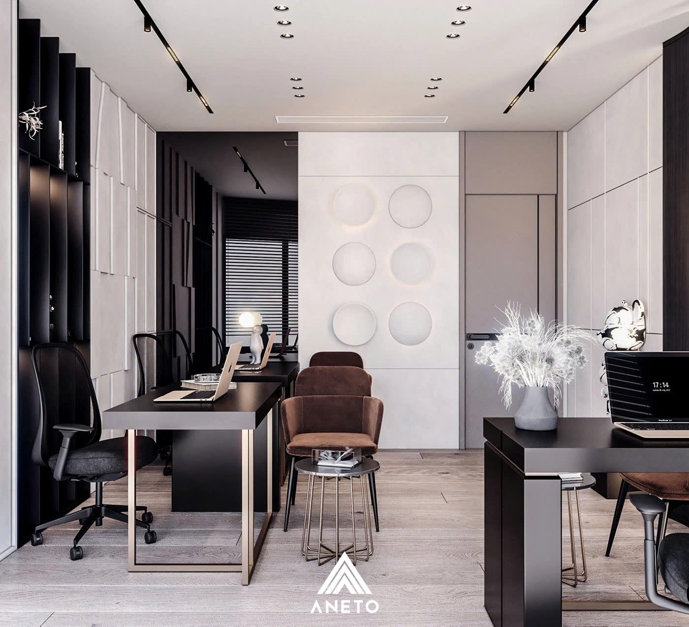 Thiết kế văn phòng cân bằng ánh sáng tự nhiên và nhân tạo tạo nên môi trường làm việc tối ưu