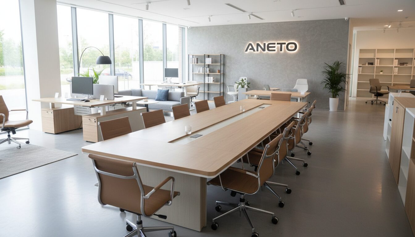 Ghế xoay da chân xoay - Điểm nhấn sang trọng cho văn phòng hiện đại tại dự án Terra An Hưng