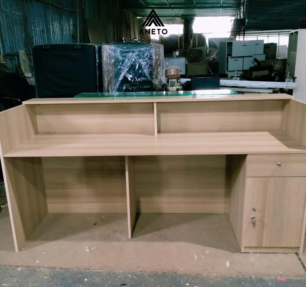 Dự án thiết kế – sản xuất – thi công quầy lễ tân văn phòng tại Trung Kính, Hà Nội