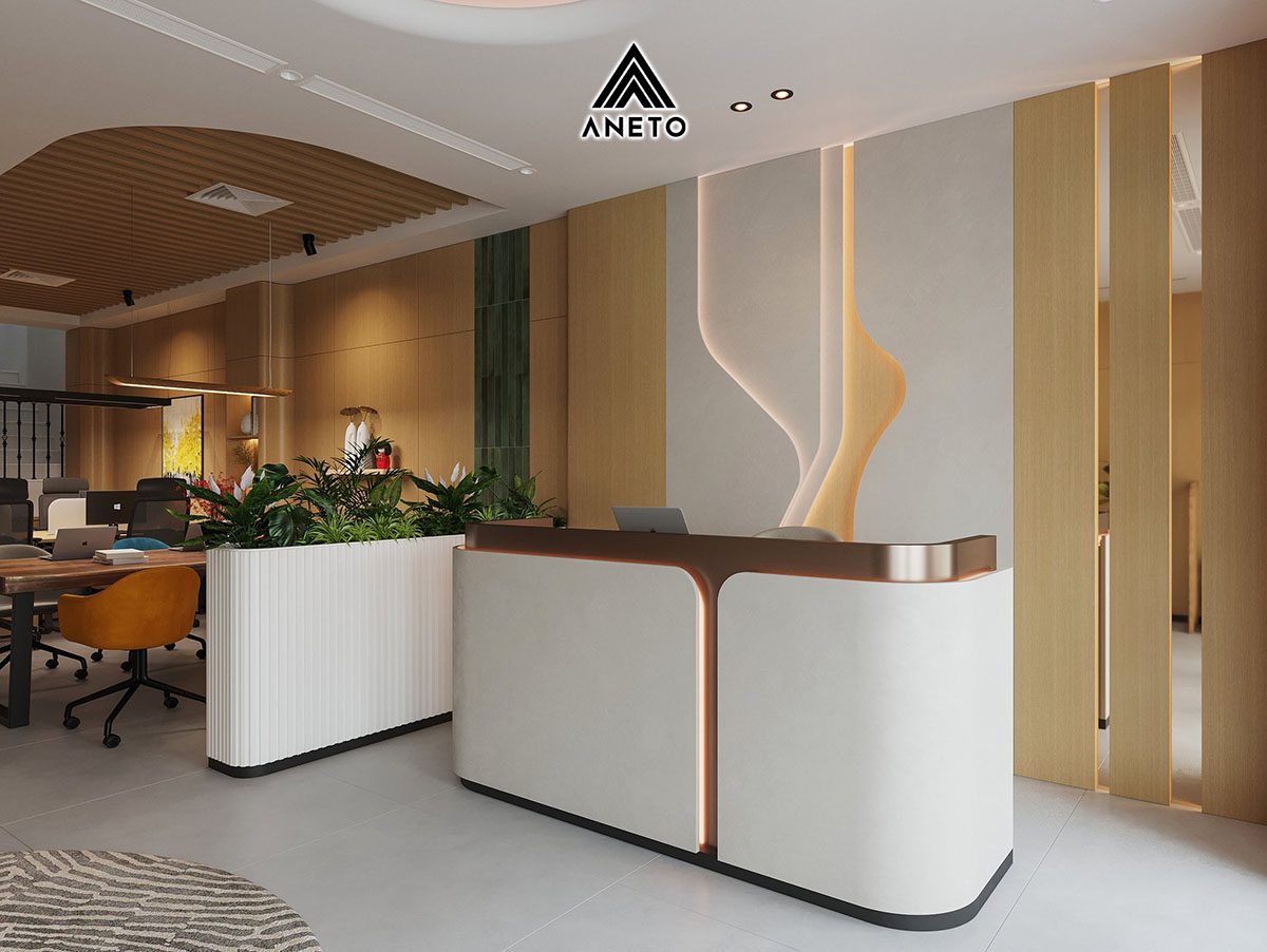 Dự án thiết kế tầng 1 văn phòng làm việc – tiếp khách tại Vinhome Ocean Park